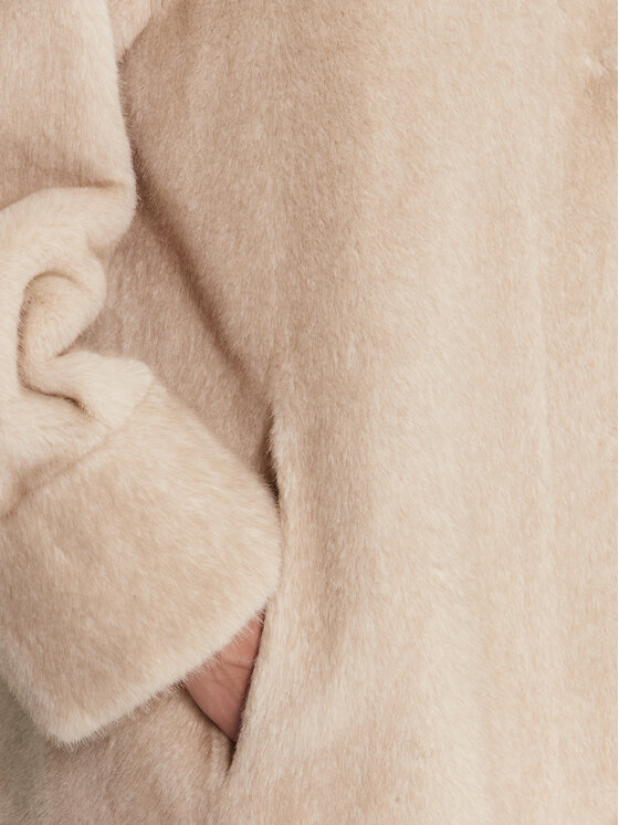 Luisa Spagnoli Luisa Spagnoli Pelzmantel Savelli 542439 Beige Loose Fit