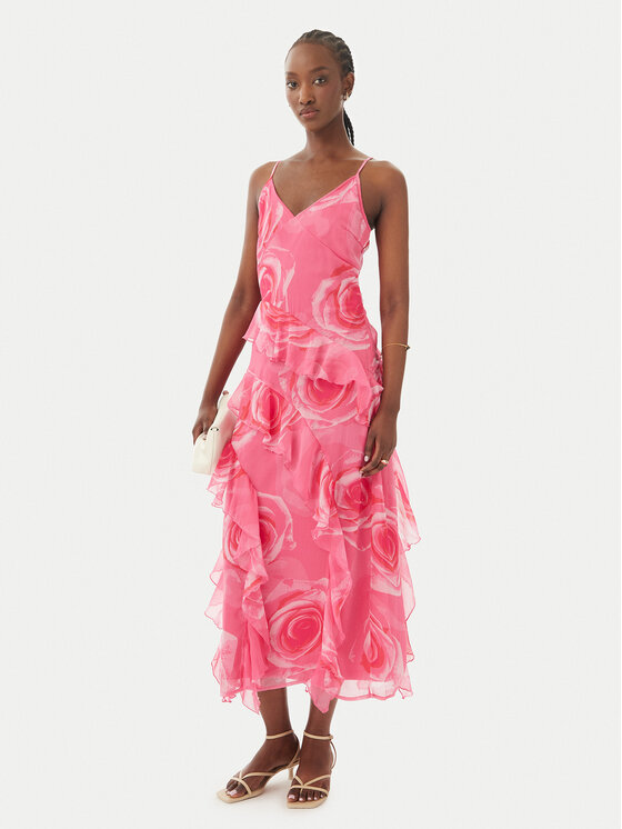 Vero Moda Vero Moda Večerna obleka Smilla 10346307 Roza Regular Fit