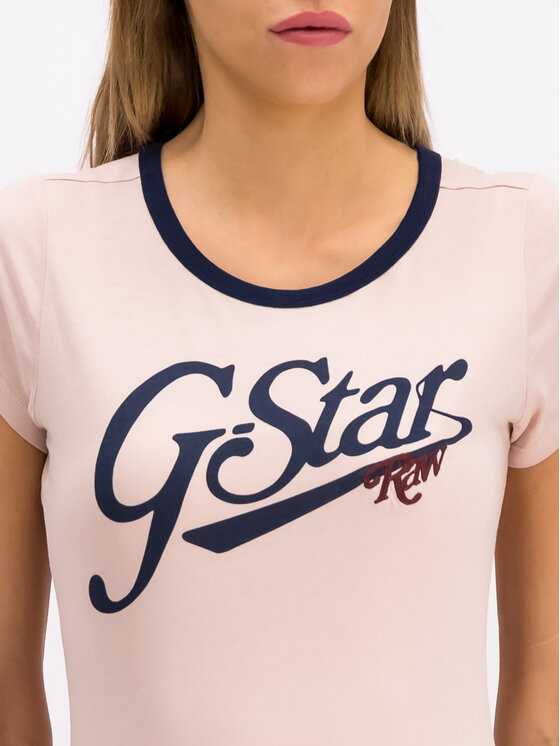 G-Star Raw G-Star Raw Póló D14704-4107-7176 Rózsaszín Slim Fit