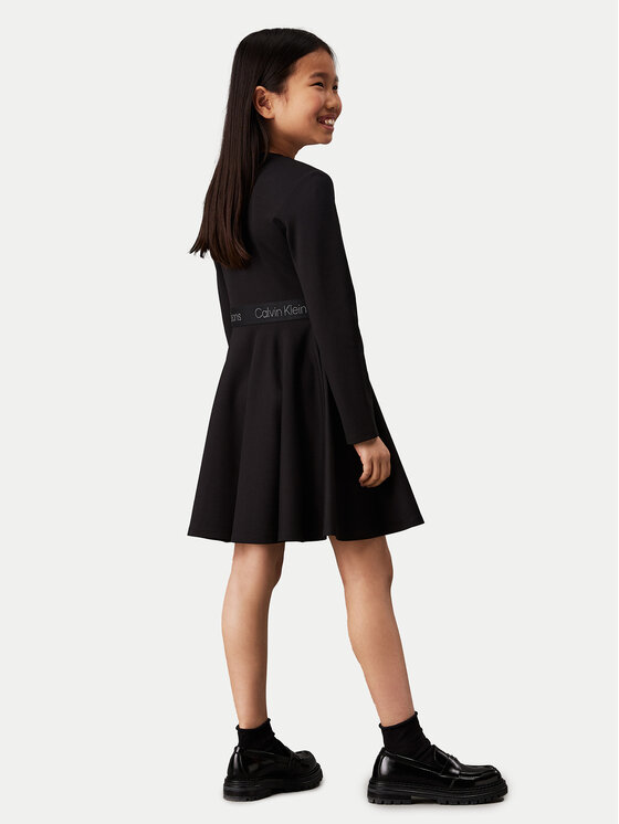Calvin Klein Jeans Calvin Klein Jeans Rochie de zi Logo Tape IG0IG02666 M Negru Regular Fit