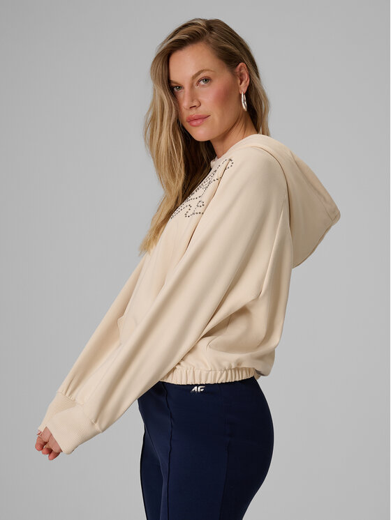 4F 4F Bluza COSY Kremowy Regular Fit