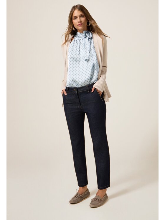 Oltre Oltre Jeansy P407R108739N034 Niebieski Regular Fit