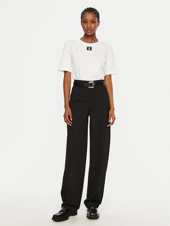 Patrizia Pepe Patrizia Pepe Riidest püksid 8P0674/A025-K103 Must Regular Fit