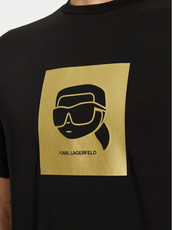 KARL LAGERFELD KARL LAGERFELD T-Shirt 755460 551235 Czarny Regular Fit
