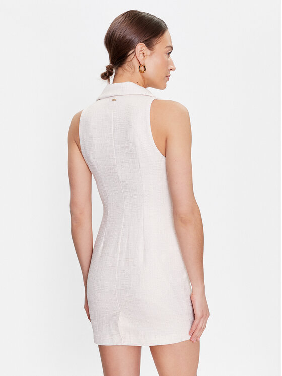 Fracomina Fracomina Coctailkleid FS23SD1007W62701 Écru Regular Fit