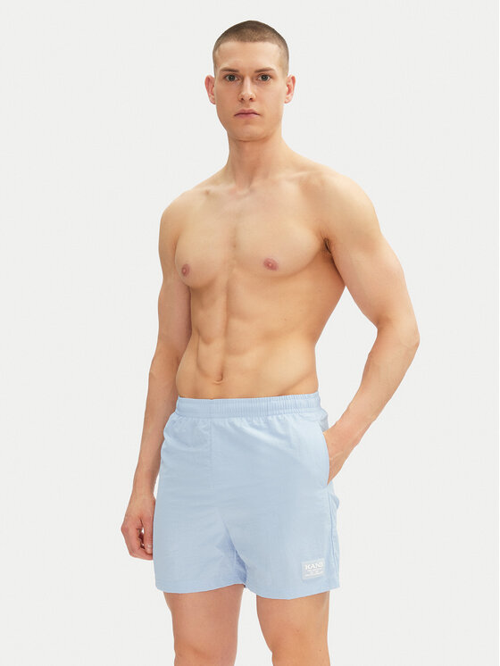 Karl Kani Karl Kani Pantaloni scurți pentru înot Retro Trademark 60550027 Albastru celest Regular Fit
