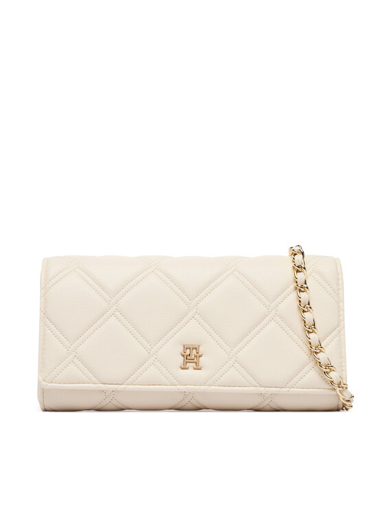 Tommy Hilfiger Geantă Th Feminine Wallet On Chain AW0AW18795 Crem