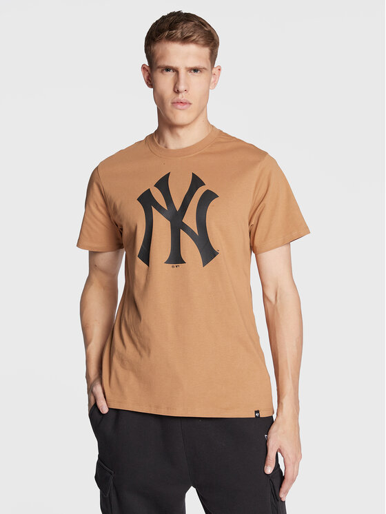 47 Brand Tricou Imprint Echo BB017TEMIME568334QL Maro Regular Fit