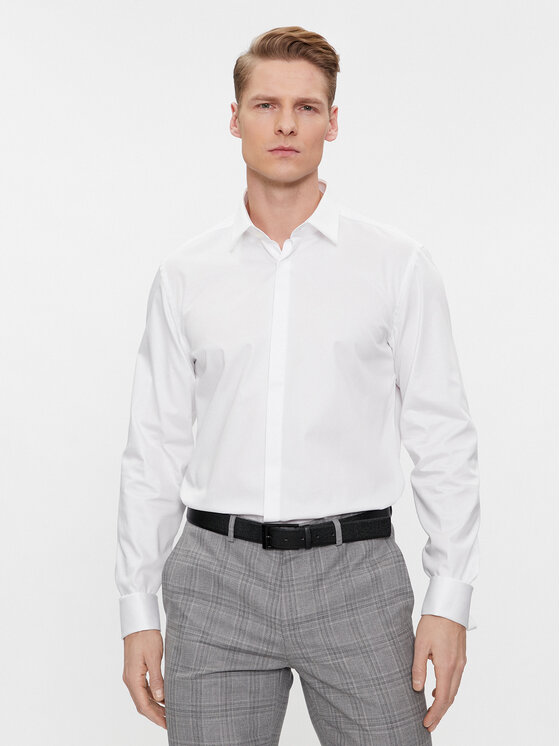 HUGO Hugo Košeľa Kennew 50508549 Biela Slim Fit