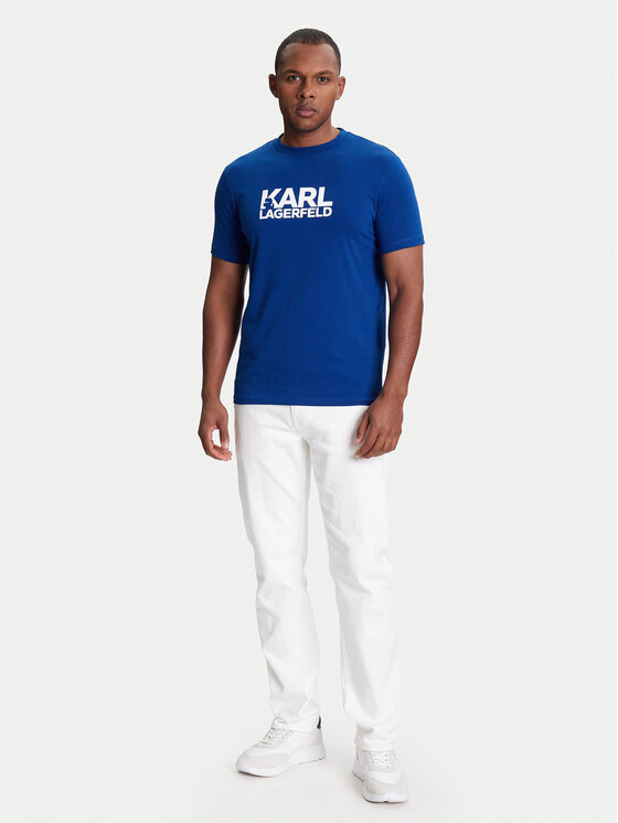 KARL LAGERFELD KARL LAGERFELD T-Shirt 755087 553235 Modrá Regular Fit