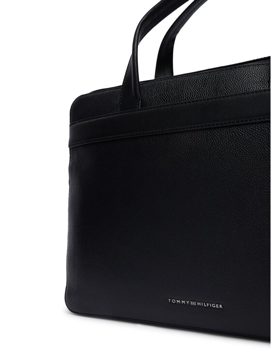 Tommy Hilfiger Tommy Hilfiger Τσάντα για laptop Th Business Leather Computer Bag AM0AM14731 Μαύρο