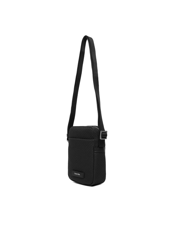 Calvin Klein Calvin Klein Плоска сумка Embossed Woven Slim Reporter LV04D3221G Чорний