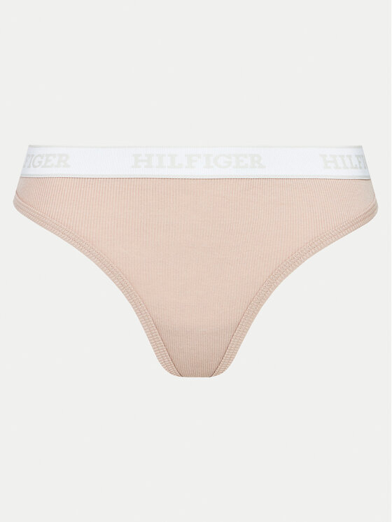 Tommy Hilfiger Tommy Hilfiger Stringi UW0UW05539 Beżowy