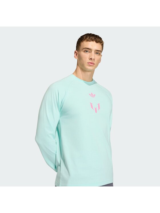 adidas adidas Koszulka techniczna Messi Turkusowy Slim Fit
