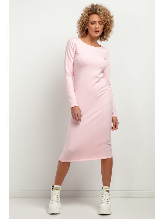 Tessita Tessita Sukienka codzienna T377 Różowy Straight Fit