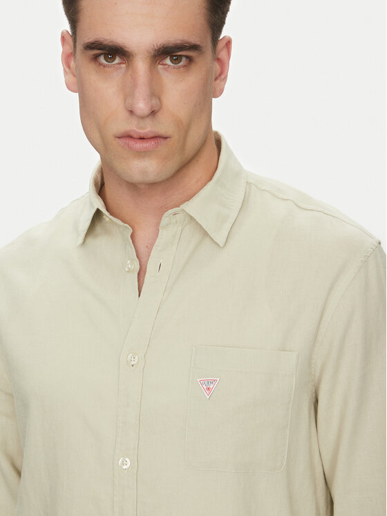Guess Guess Сорочка F4GH00 WG3L0 Зелений Regular Fit