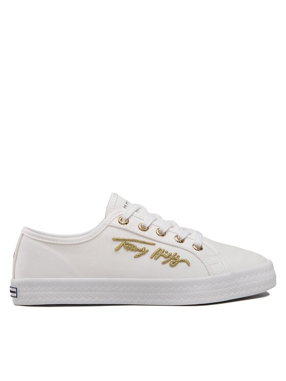 Tommy Hilfiger Tommy Hilfiger Tenisky Essential Gold Th Sneaker FW0FW06122 Bílá