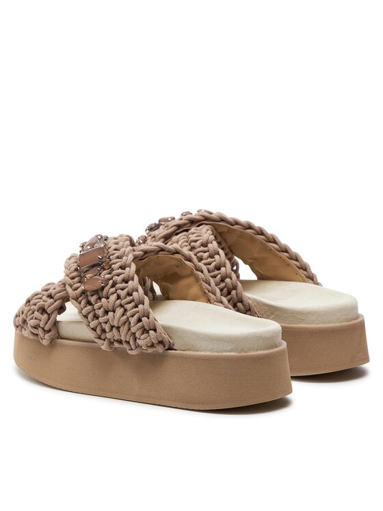 Inuikii Inuikii Natikači Woven Stones Platform 70103-106 Rjava