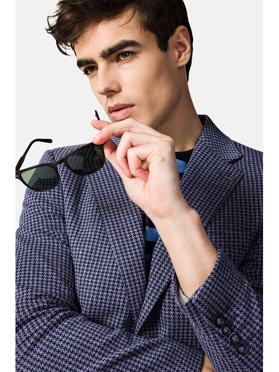 Lancerto Lancerto Marynarka Madera MA131123000015 Granatowy Slim Fit