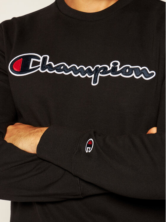 Champion Champion Bluză Satin Script Logo 214188 Negru Comfort Fit