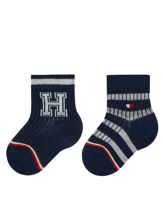 Tommy Hilfiger Tommy Hilfiger 2er-Set hohe Kindersocken 701224996 Dunkelblau