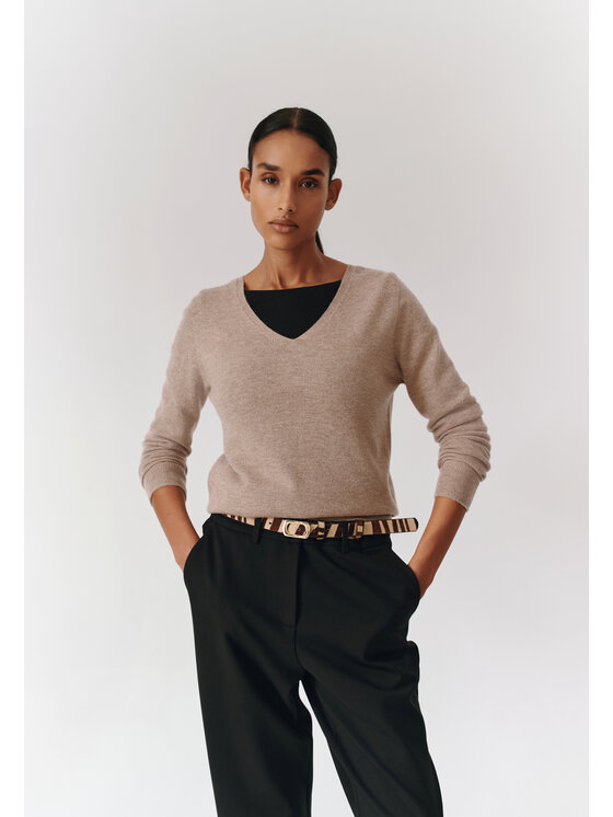 TATUUM TATUUM Sweter MERSA Brązowy Classic Fit