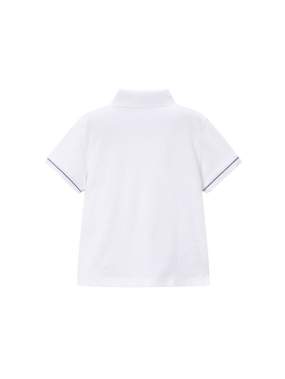 Mayoral Mayoral Тениска с яка и копчета 3103 Бял Regular Fit