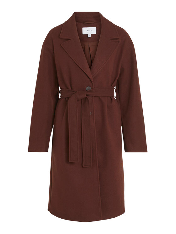 Vila Vila Cappotto di transizione 14084347 Marrone Regular Fit