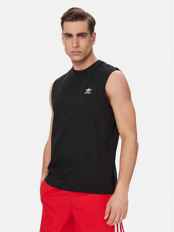 adidas adidas Tank top marškinėliai Trefoil Essentials KD0691 Juoda Regular Fit