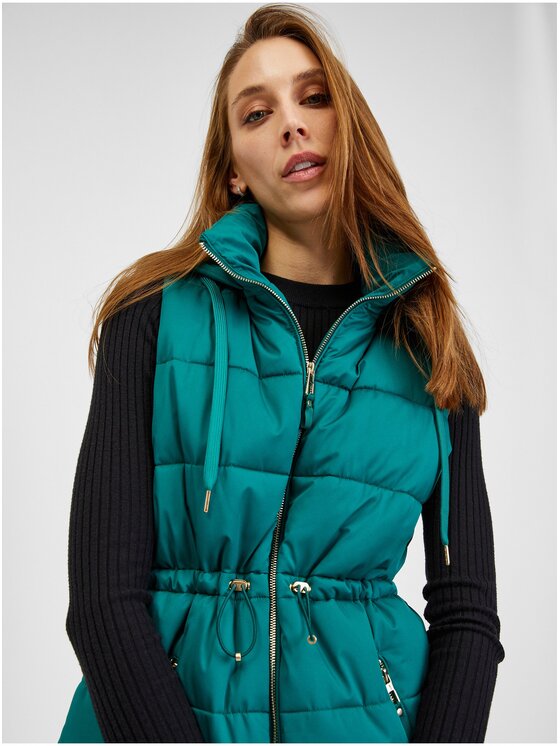 Orsay Orsay Bezrękawnik 816025-856000__40 Zielony Regular Fit