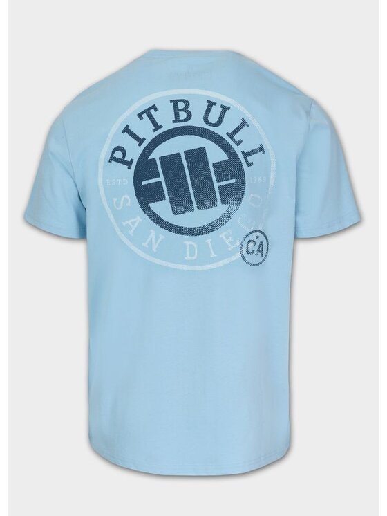 PITBULL PITBULL T-Shirt Koszulka męska SD STAMP L Błękitny Regular Fit