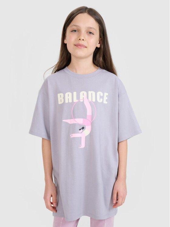 4F 4F T-shirt 4FJRSS25TTSHF2646-25S Grigio Oversize