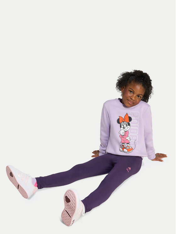 adidas adidas Set majica dugih rukava i leggins Disney Minnie Mouse KB7314 Ljubičasta Regular Fit