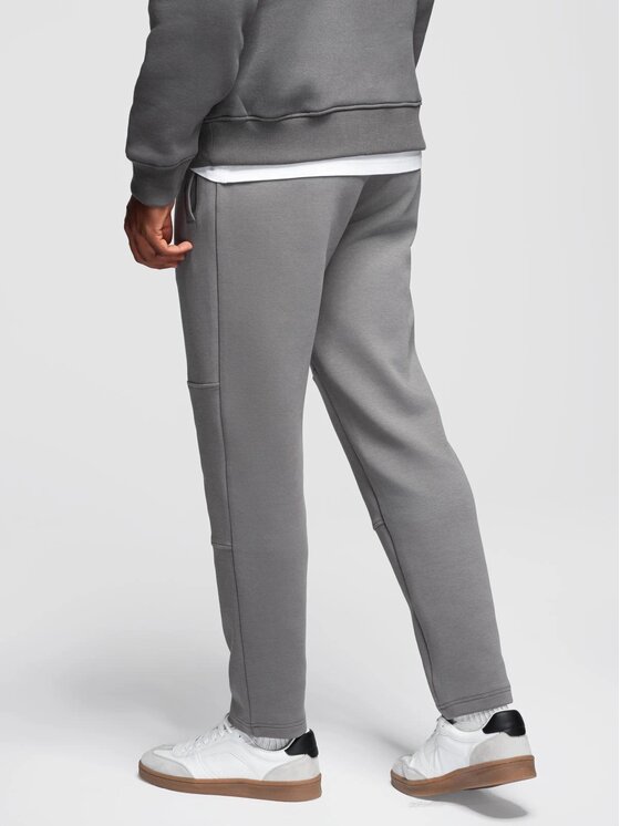 Ombre Ombre Spodnie dresowe OM-PASK-0281 Szary Regular Fit
