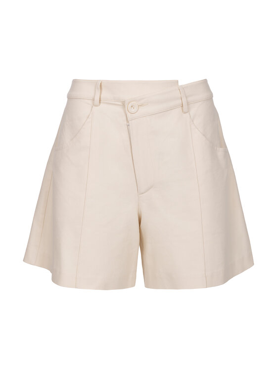 LAURELLA LAURELLA Šortky z materiálu 3UL018 Béžová Regular Fit