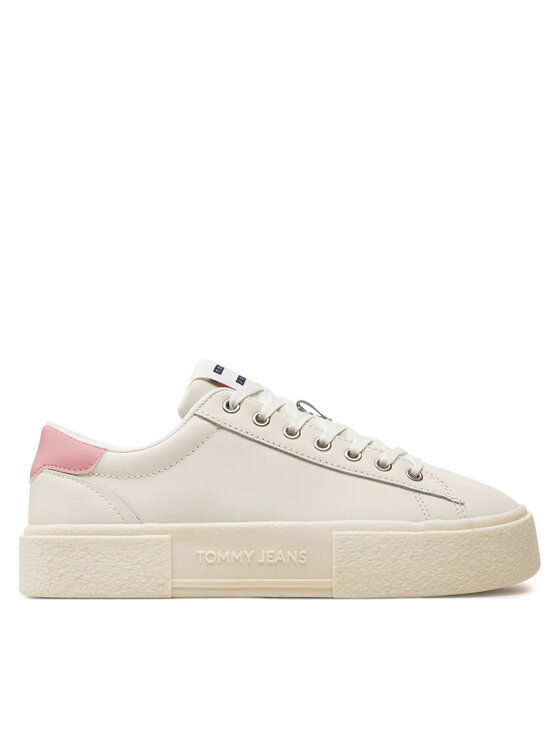 Tommy Jeans Snīkeri Tjw Foxing Flatform Sneaker EN0EN02567 Écru