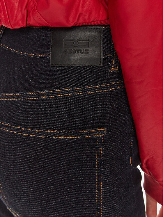 Gestuz Gestuz Jeans hlače Nathalie 10909482 Mornarsko modra Flare Fit