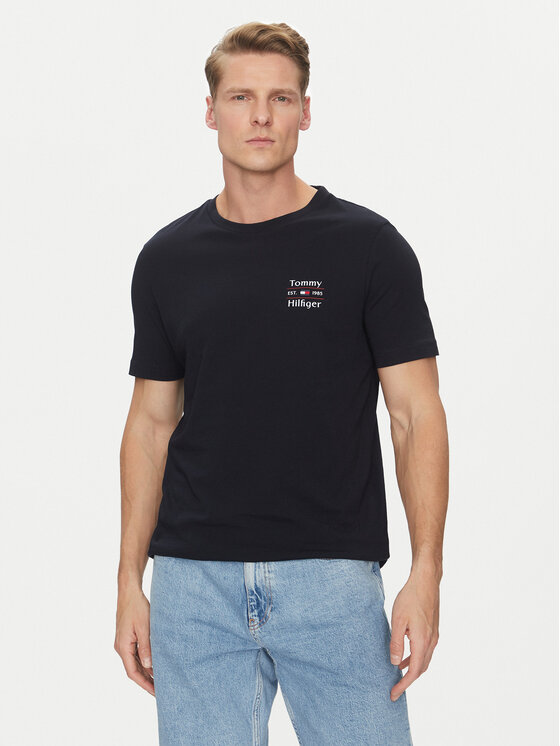 Tommy Hilfiger Tommy Hilfiger Póló Stack MW0MW38622 Sötétkék Regular Fit