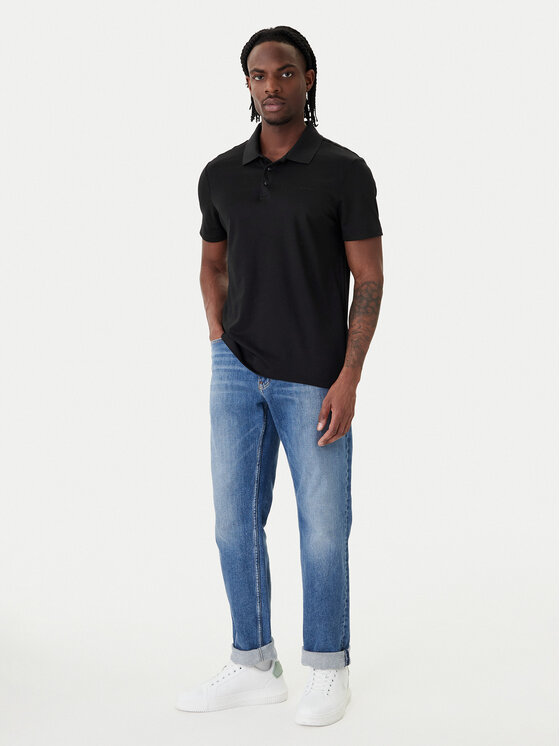 Calvin Klein Calvin Klein Pólóing Birdseye LV04LF208G Fekete Regular Fit