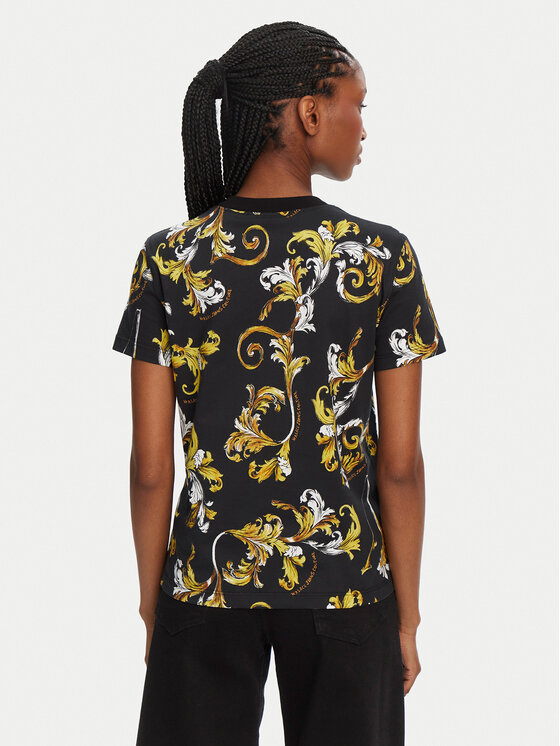Versace Jeans Couture Versace Jeans Couture Póló 78HAH613 Fekete Regular Fit