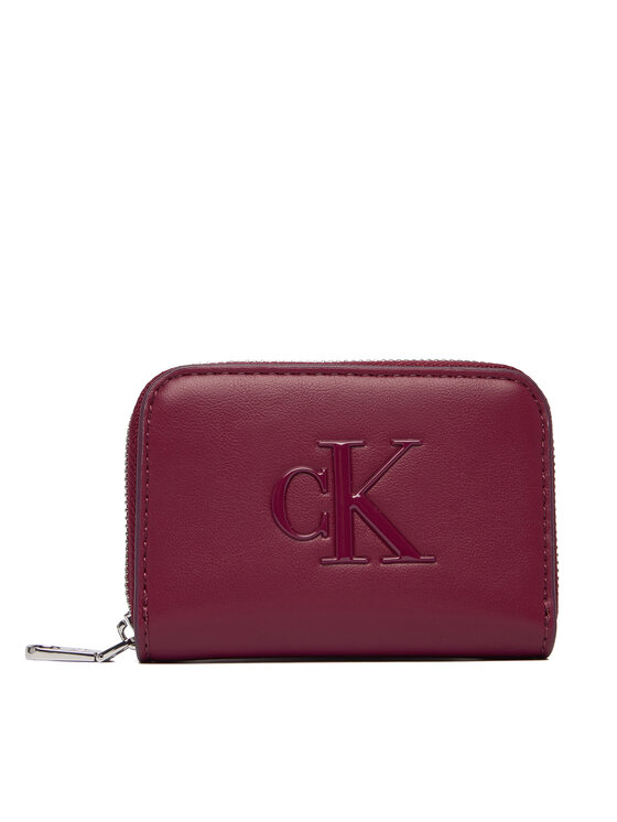 Calvin Klein Calvin Klein Denarnica Bold Ck Medium Zip Around LV04F1154G Bordo rdeča