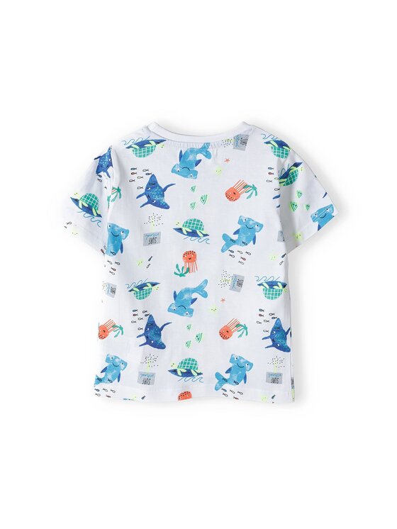 minoti minoti Komplet t-shirt i spodenki catch 4 Żółty Regular Fit