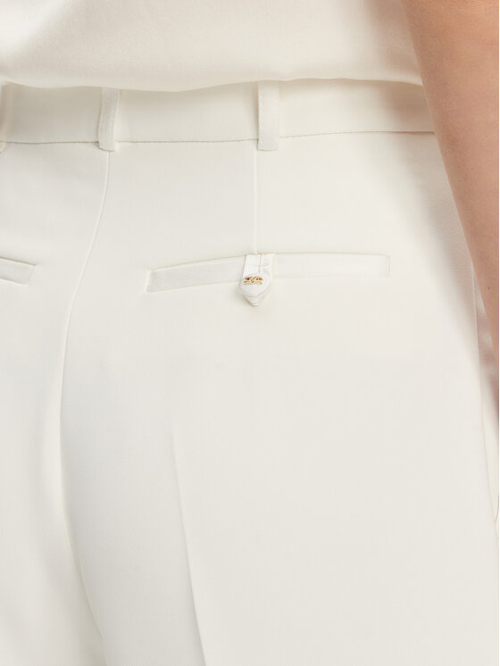 Elisabetta Franchi Elisabetta Franchi Текстилни панталони PA-081-51E2-V360 Бял Regular Fit