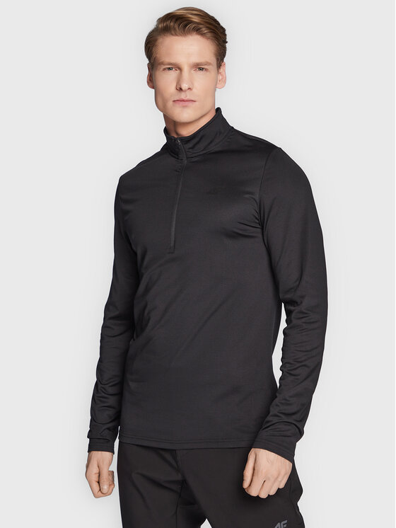 4F 4F Termo bielizeň vrchné diely H4Z22-BIMD030 Čierna Slim Fit
