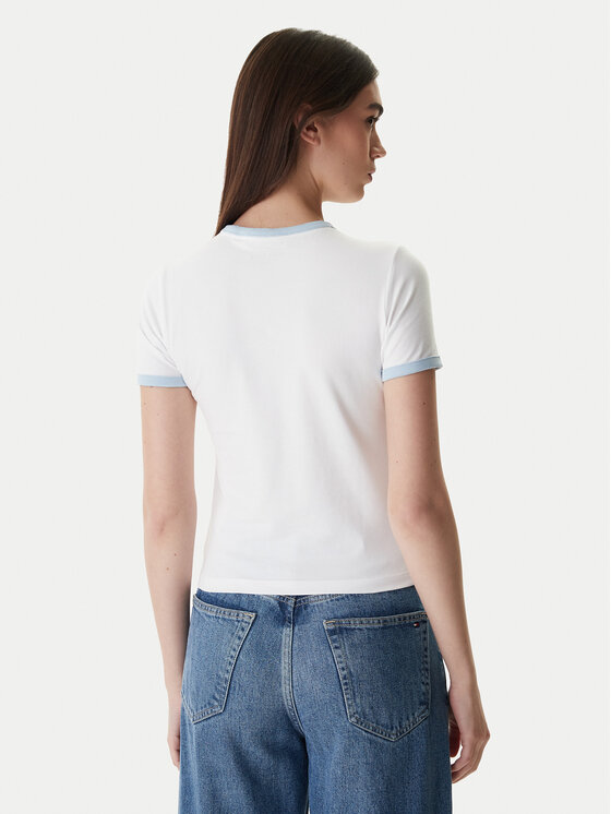 Guess Jeans Guess Jeans T-Shirt W6RI16 J1314 Biały Regular Fit
