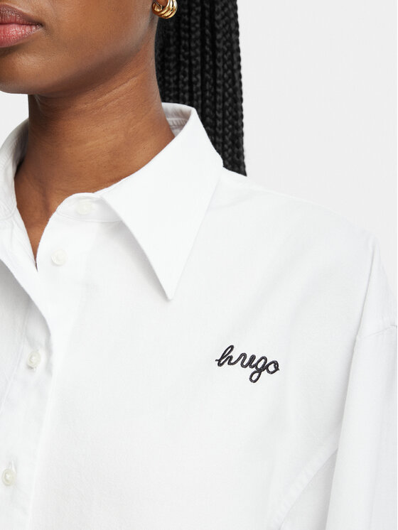 HUGO HUGO Риза Enigma_B 50569867 Бял Relaxed Fit