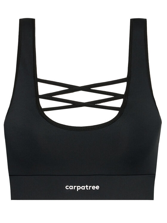 Carpatree Carpatree Biustonosz sportowy Cross String Bra C-CSSB Czarny