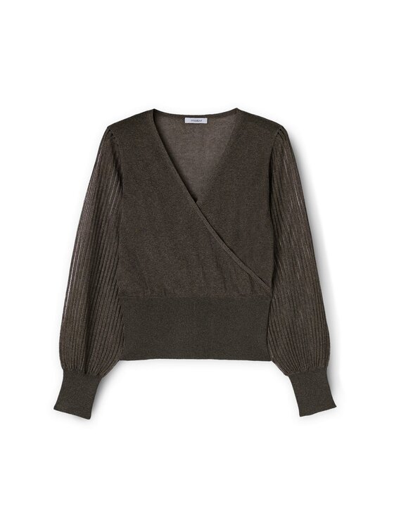 Motivi Motivi Sweter M152W003187N023 Szary Regular Fit