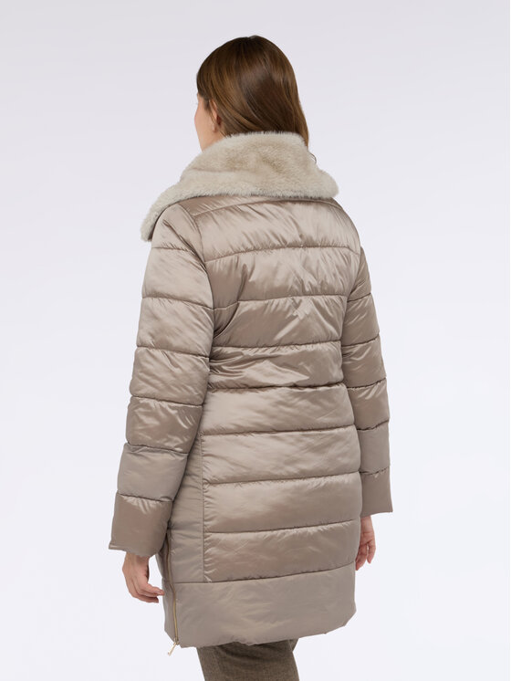 Fiorella Rubino Fiorella Rubino Giubbotto piumino F004T001421N002 Crema Regular Fit