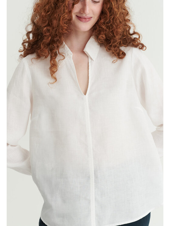 TATUUM TATUUM Blúzka PARTU Krémová V-Neck Fit